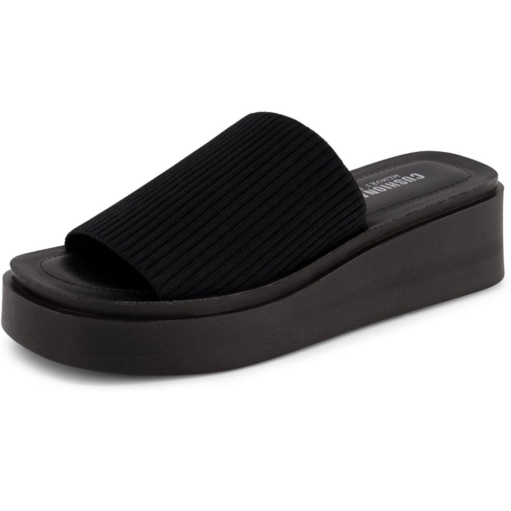 CUSHIONAIRE platform sandal with Memory Foam